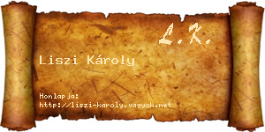 Liszi Károly névjegykártya