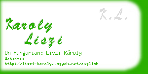 karoly liszi business card