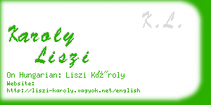 karoly liszi business card